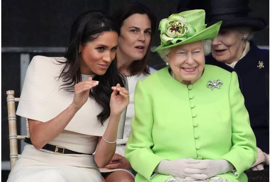 Meghan Markle und Queen Elizabeth im Jahr 2018. Da war ihr Verhältnis noch bestens.