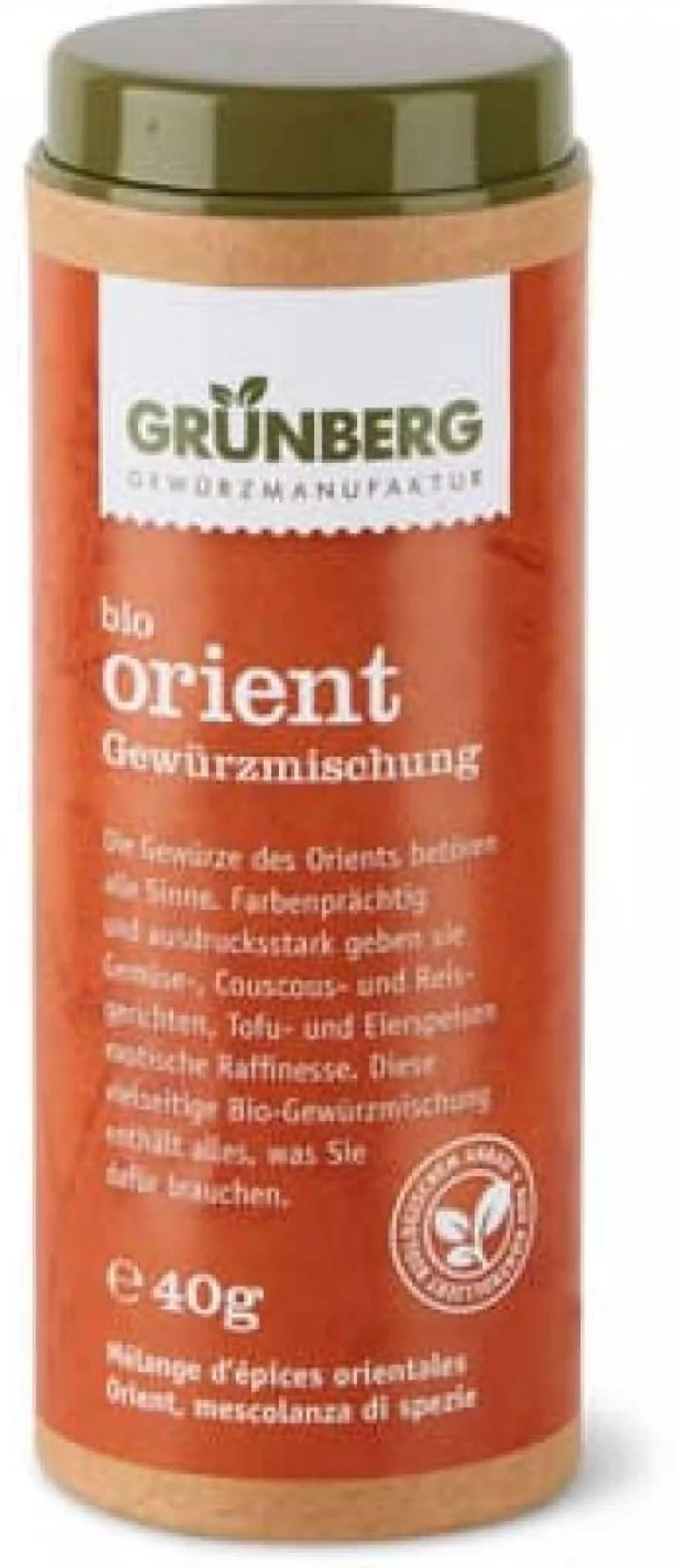 Bei der Grünberg Bio Orient Gewürzmischung besteht Salmonellen-Verdacht.