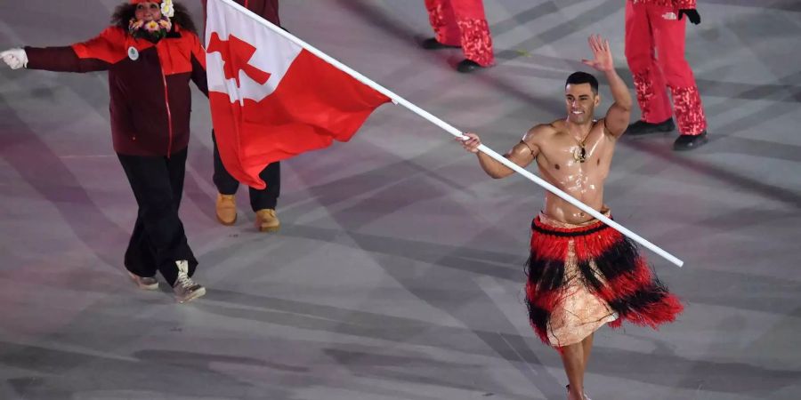 Er machte schon bei den Sommerspielen 2016 in Rio mit: Pita Taufatofua aus Tonga