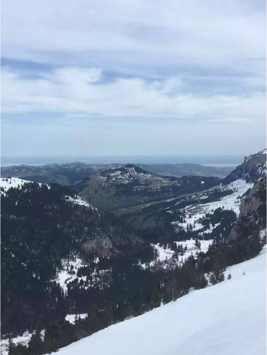 Von der Staubern sieht man über den Alpstein...