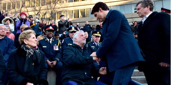 Auch Premierminister Justin Trudeau wohnte der Gedenkfeier bei. Auch Premierminister Justin Trudeau wohnte der Gedenkfeier bei.