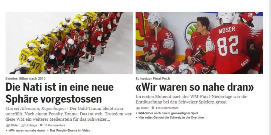 Für «20 Minuten» und «Tages-Anzeiger» ist die Nati an dieser WM in «neue Sphären» vorgestossen.