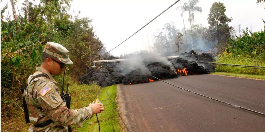 Auch das US-Militär steht auf Hawaii im Einsatz.