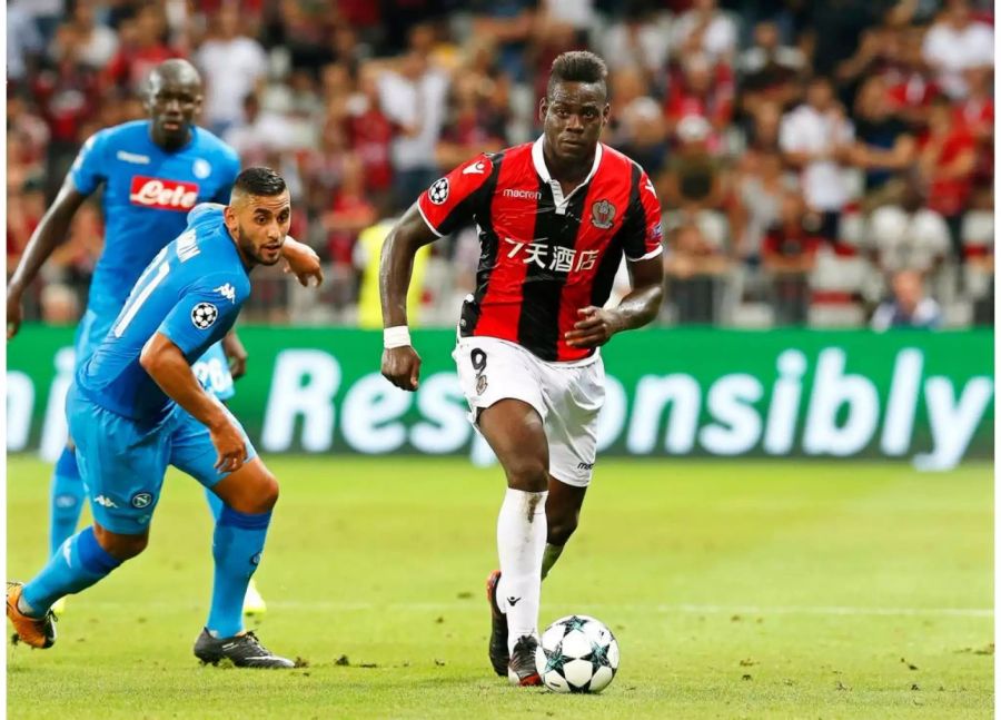 Mario Balotelli (rechts) ist bei Nizza unter Lucien Favre wieder aufgeblüht.