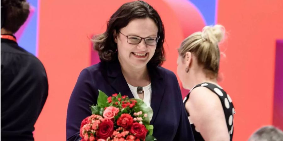 Andrea Nahles wurde zur ersten SPD-Chefin gewählt.
