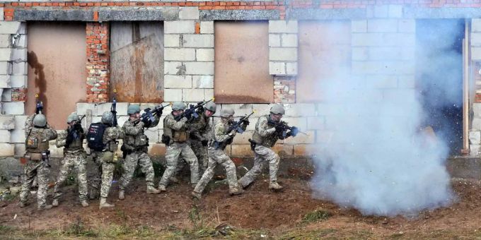 Nato-Soldaten bei einer Übung in Polen. nato