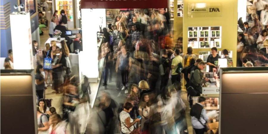 Besucher der Frankfurter Buchmesse.