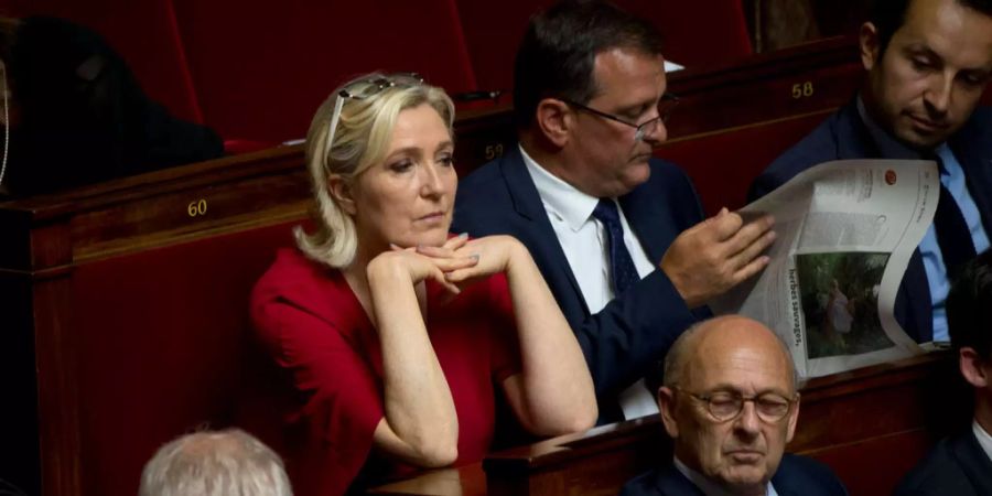 Parlamentsmitglied Marine Le Pen bei der Nationalversammlung in Paris.