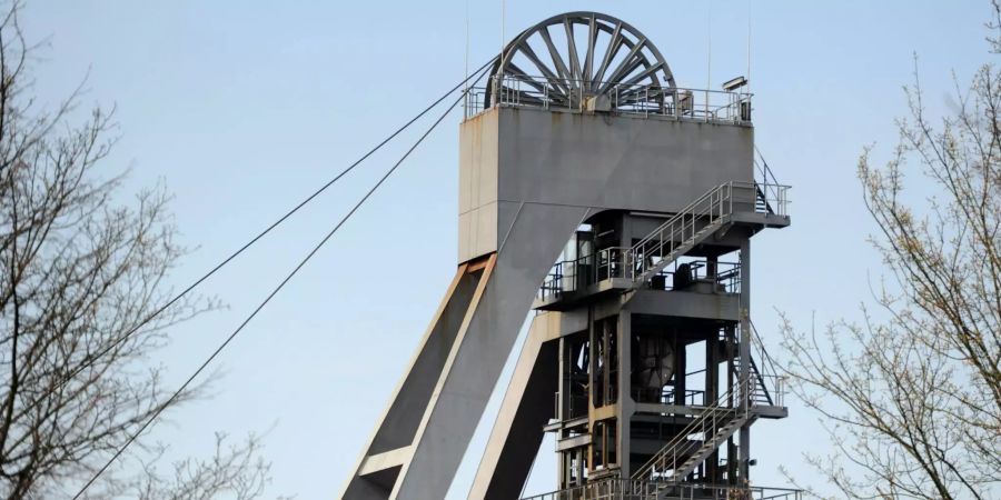 Der Förderturm der Zeche Nordschacht steht bei Ibbenbüren.