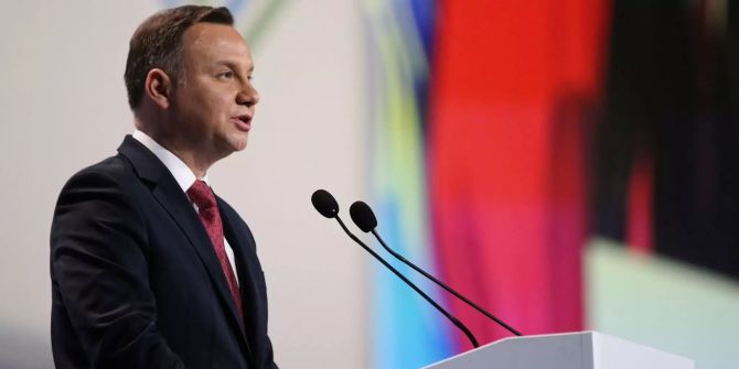 Andrzej Duda, Präsident von Polen, spricht während der Eröffnungsfeier des Weltklimagipfels.