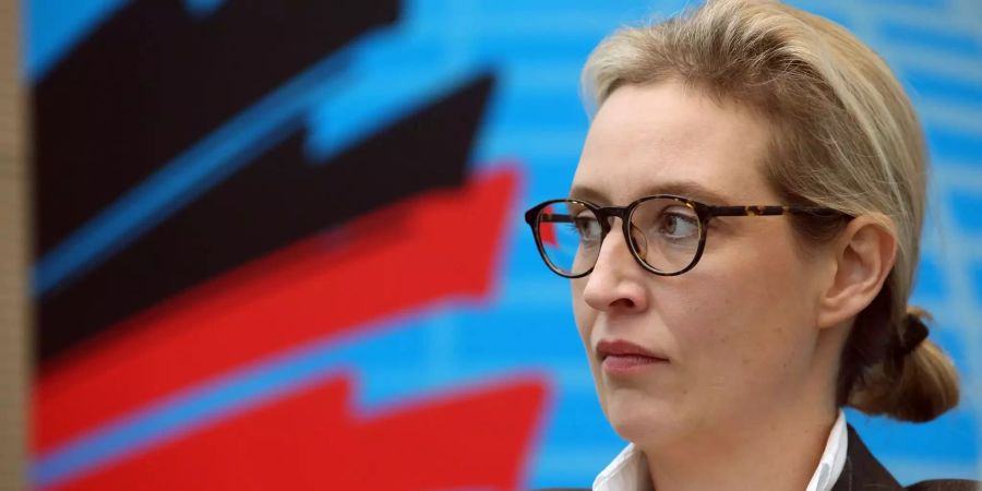 Alice Weidel, Fraktionsvorsitzende, wartet auf den Beginn der Gremiensitzung der AfD-Bundespartei.