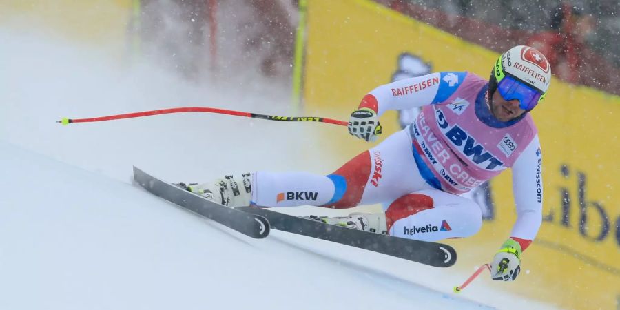 Beat Feuz bei der Abfahrt in Beaver Creek (USA).