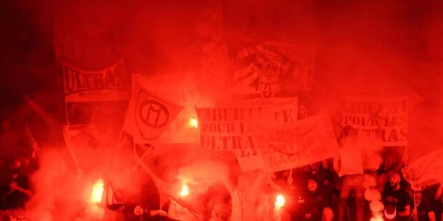 Beim Spiel von Angers SCO gegen Olympique Marseille hatte es Ausschreitungen gegeben. Foto: Jean-Francois Monier/AFP/dpa