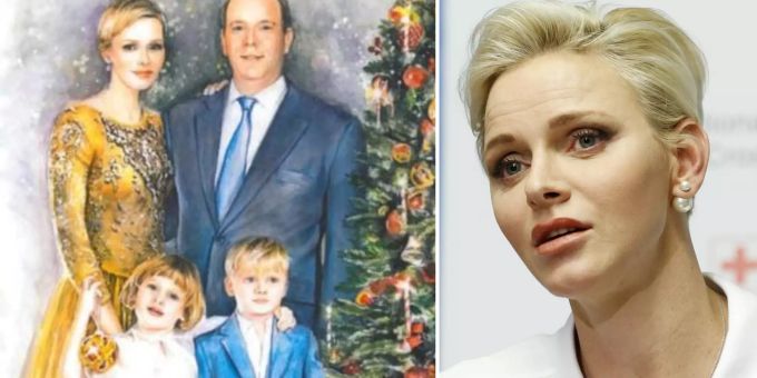 Gemalte Karte - Wieso zeigt Charlène ihr Gesicht nie mehr auf Fotos?