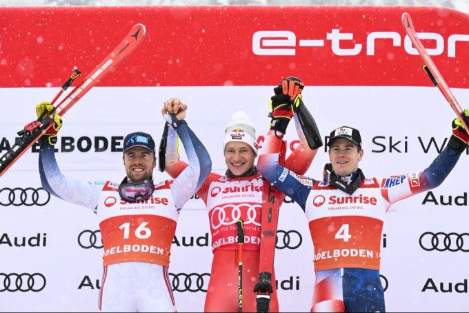 Nur Ski-Dominator Marco Odermatt ist schneller als Aleksander Kilde. Aleksander Kilde