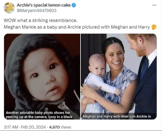 Meghan Markle als Kind (links) sah genau aus wie Archie. meghan