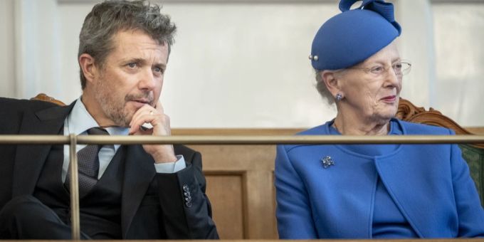 Königin Margrethe und ihr Nachfolger Prinz Frederik. margrethe königin