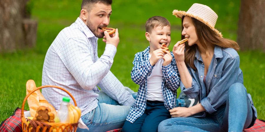 Familie beim Picknick