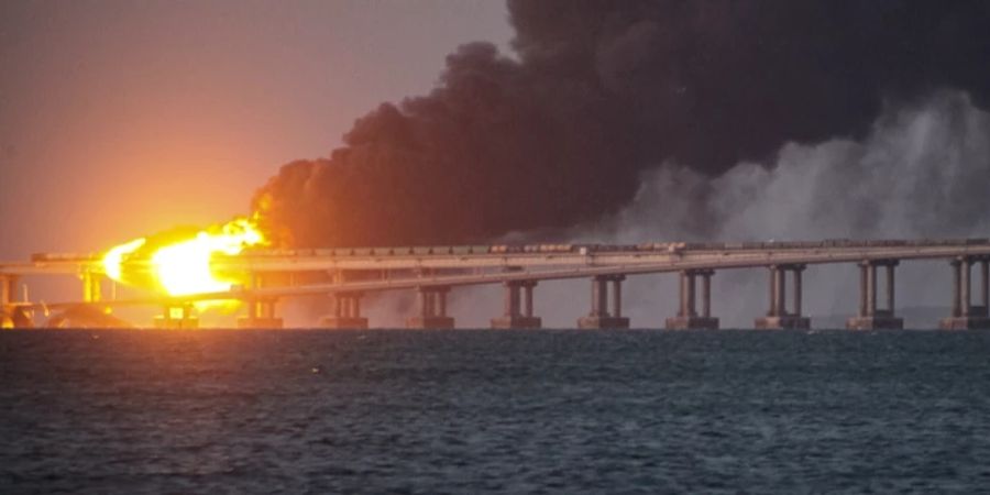 Die Explosion auf der Krim-Brücke.