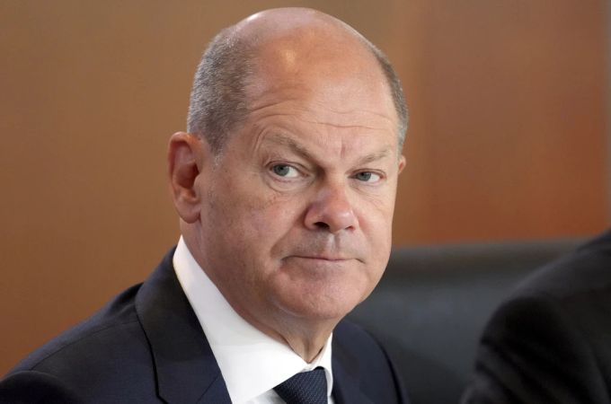 Olaf Scholz bei der Bundeskabinett-Sitzung am Mittwoch. bürgergeld