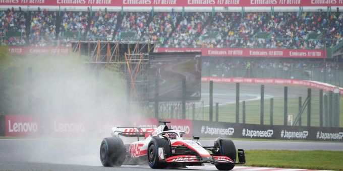 Der dänische Haas-Pilot Kevin Magnussen in Aktion. formel 1 haas