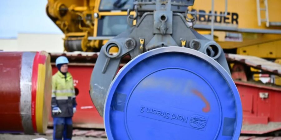 Rohr für Nord Stream 2 in Lubmin