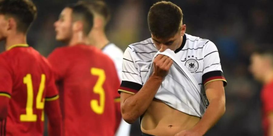 Die Auswahl von Stefan Kuntz verlor 2:3 gegen Belgien. Foto: Patrick Seeger/dpa