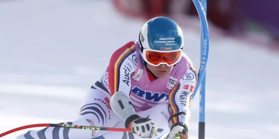 Muss längere Zeit pausieren: Abfahrer Manuel Schmid. Foto: Robert F. Bukaty/AP/dpa