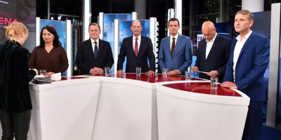 Die Spitzenkandidaten kurz vor einem Fernsehduell