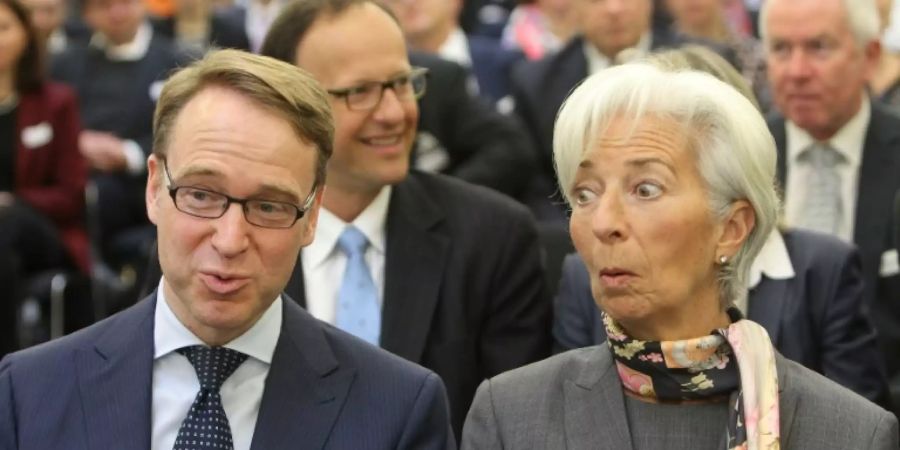 Die künftige EZB-Chefin Lagarde, hier mit Bundesbankchef Jens Weidmann