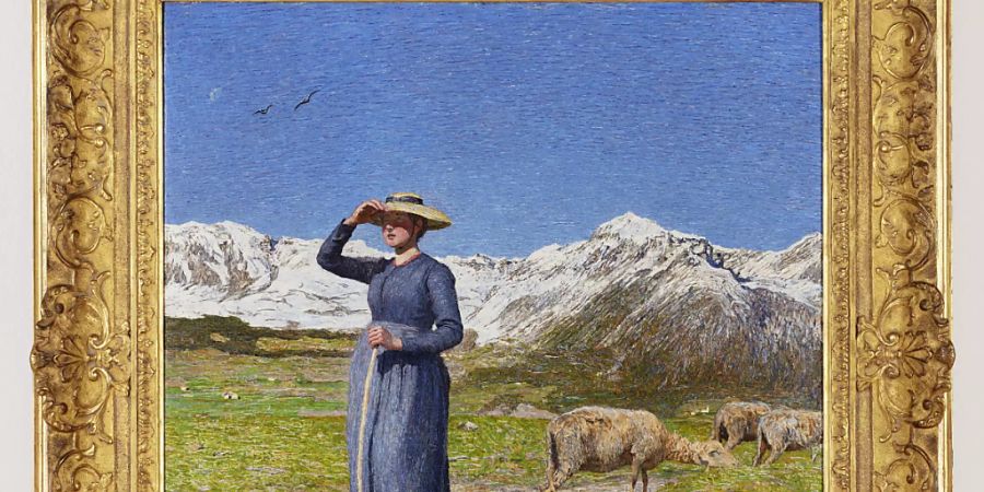 Das Licht der Alpen kommt in Giovanni Segantinis Werk «Mezzogiorno sulle alpi»  besonders gut zur Geltung.