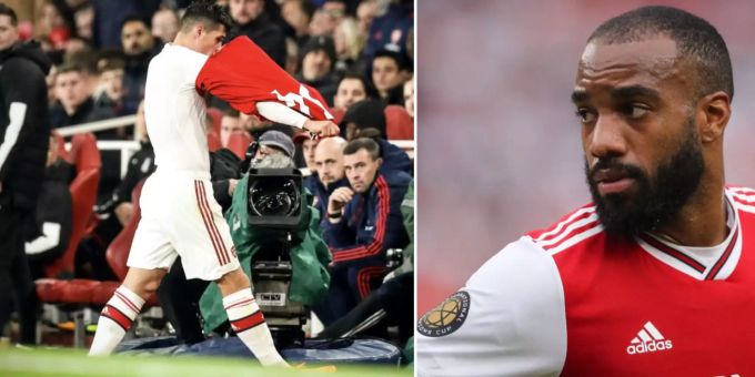 Granit Xhaka kriegt für sein Verhalten keine Unterstützung von Teamkollege Lacazette. Granit Xhaka