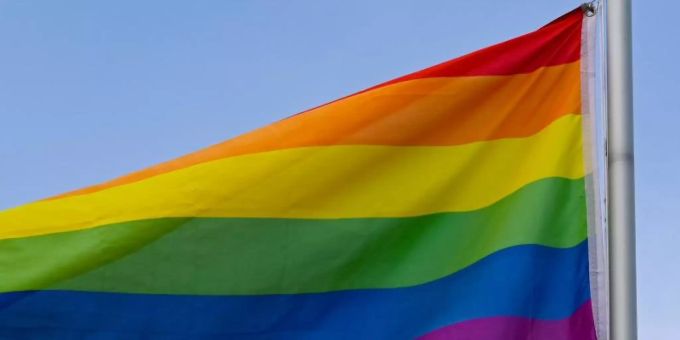 Die LGBT-Flagge. LGBT Geschlecht