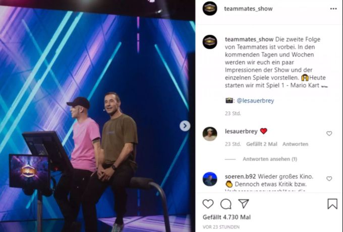 MontanaBlack und Kai Pflaume in der Twitch-Show «Teammates». montanablack