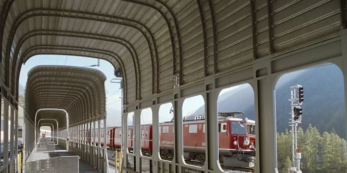 Eine Zugskollision beim Vereinatunnel ist am Samstag glimpflich verlaufen. Es wurde niemand verletzt. (Archivbild) vereinatunnel