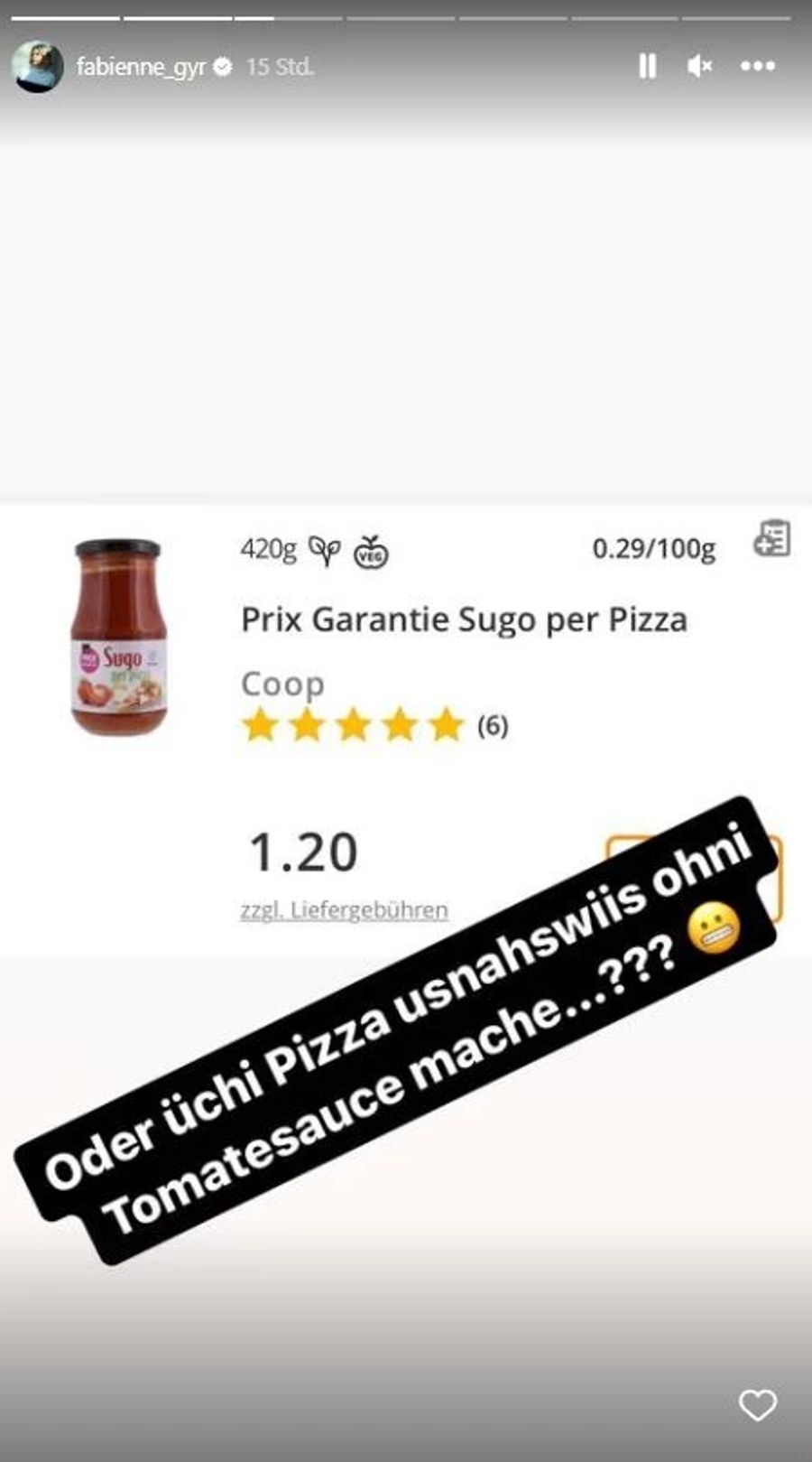 ... die Pizza-Sauce ...