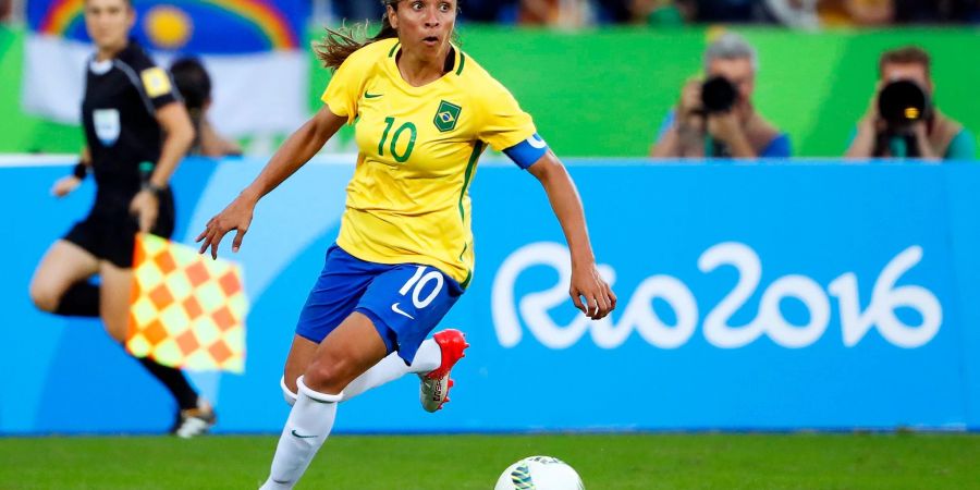 Gab ihr Comenback bei Brasiliens Fussballfrauen: Marta.