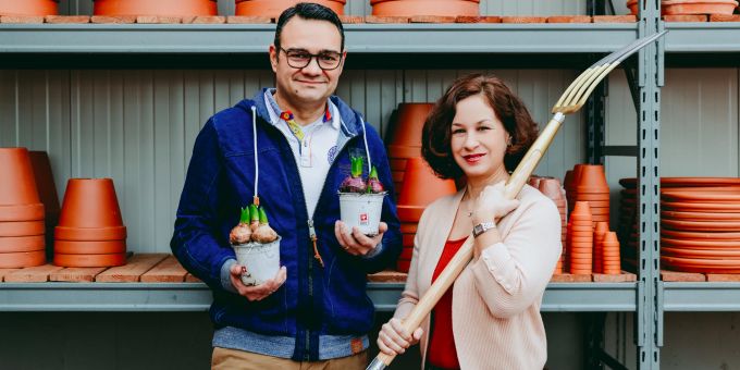 Ilaria und Daniel Morado sind die Gründer der Garten App Coaduno. Die Gründer Garten