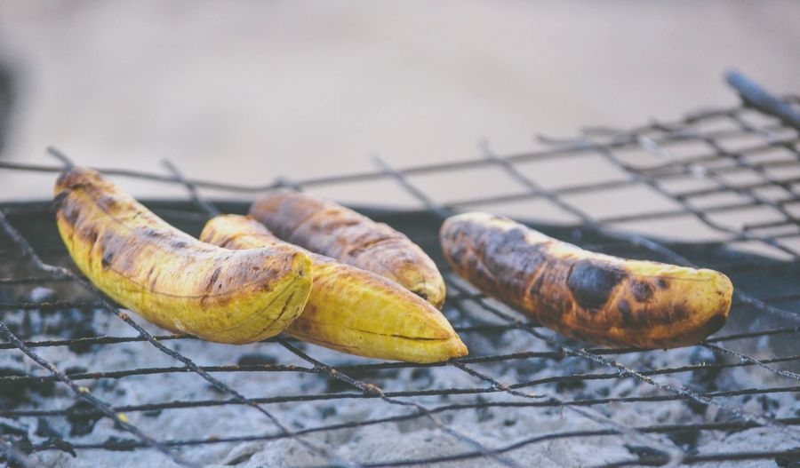 Kochbanane Käse Konfitüre Grill