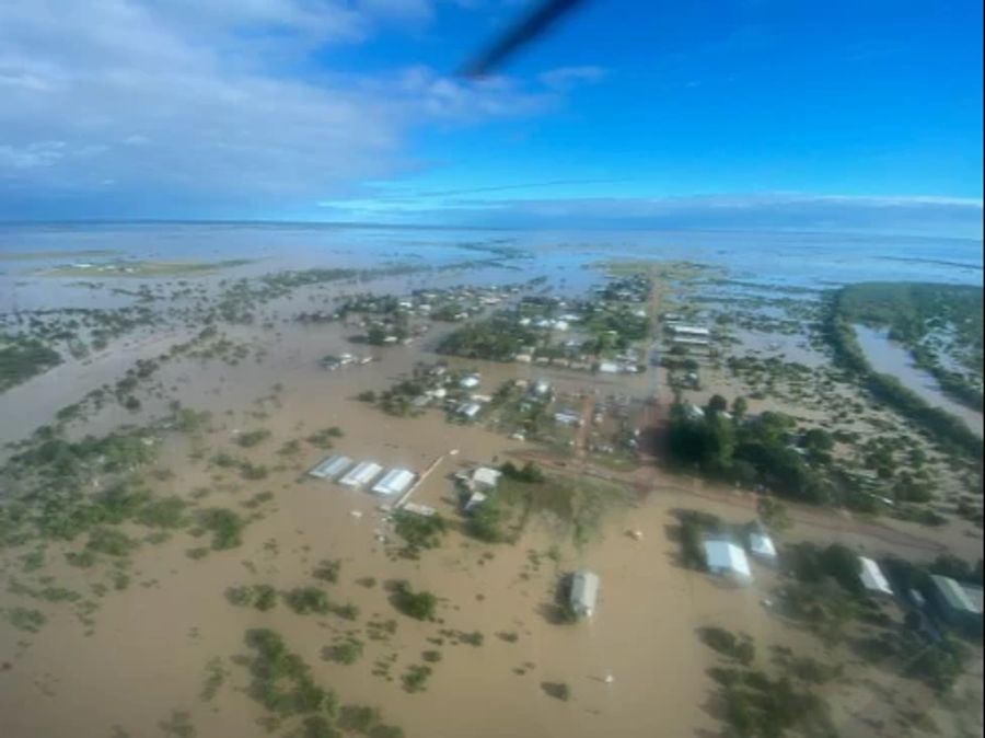 Die australische Stadt Burketown ist stark von den Überflutungen betroffen.