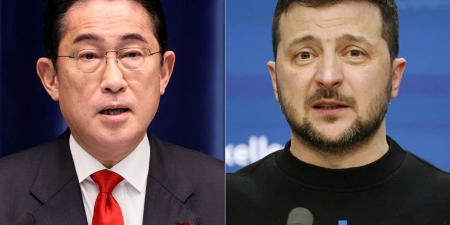 Fumio Kishida und Wolodymyr Selenskyj