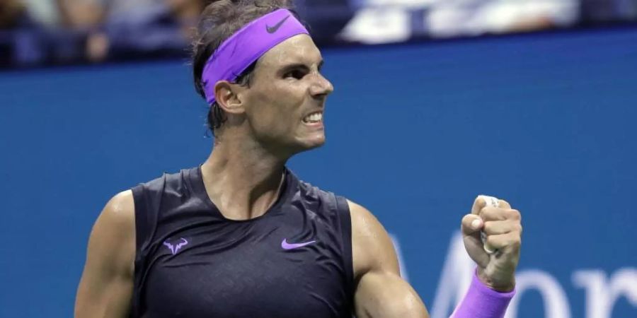 Rafael Nadal besiegte im Viertelfinale Diego Schwartzman. Foto: Seth Wenig/AP