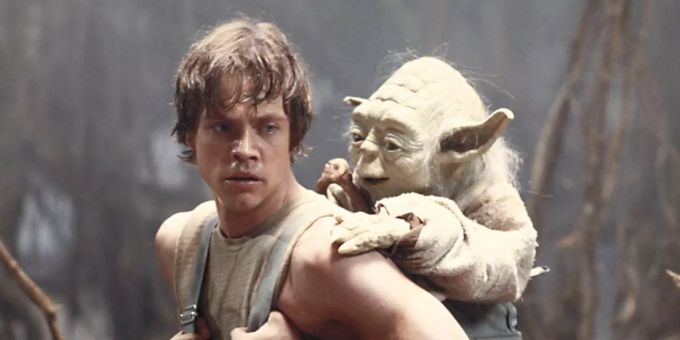 Luke Skywalker und Meister Yoda in Star Wars Episode 5. Star Wars luke skywalker