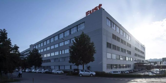 Blick auf das neue Logistikzentrum der Dipl. Ing. Fust AG aufgenommen anlässlich der Eröffnung, am Donnerstag, 12. September 2019 Dipl. Ing. Fust