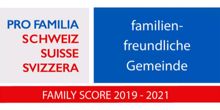 Das Logo und den Gütesiegel «familienfreundliche Gemeinde»