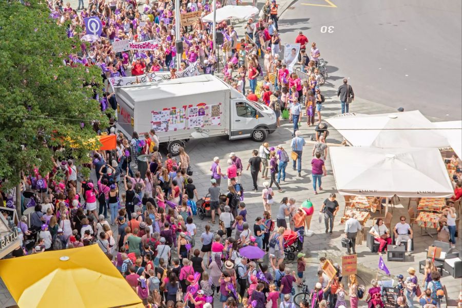 Frauenstreik in Chur.