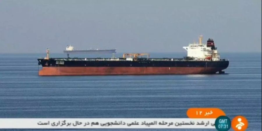 Iranische Fernsehbilder der beiden Tanker