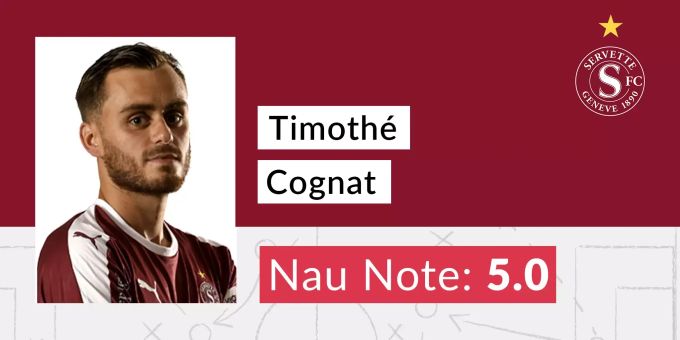 Die Nau-Note für Timothé Cognat (Servette FC). Die Nau-Note für Timothé Cognat (Servette FC).