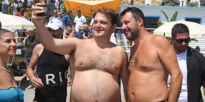 Matteo Salvini's rally in Taormina, Sicily