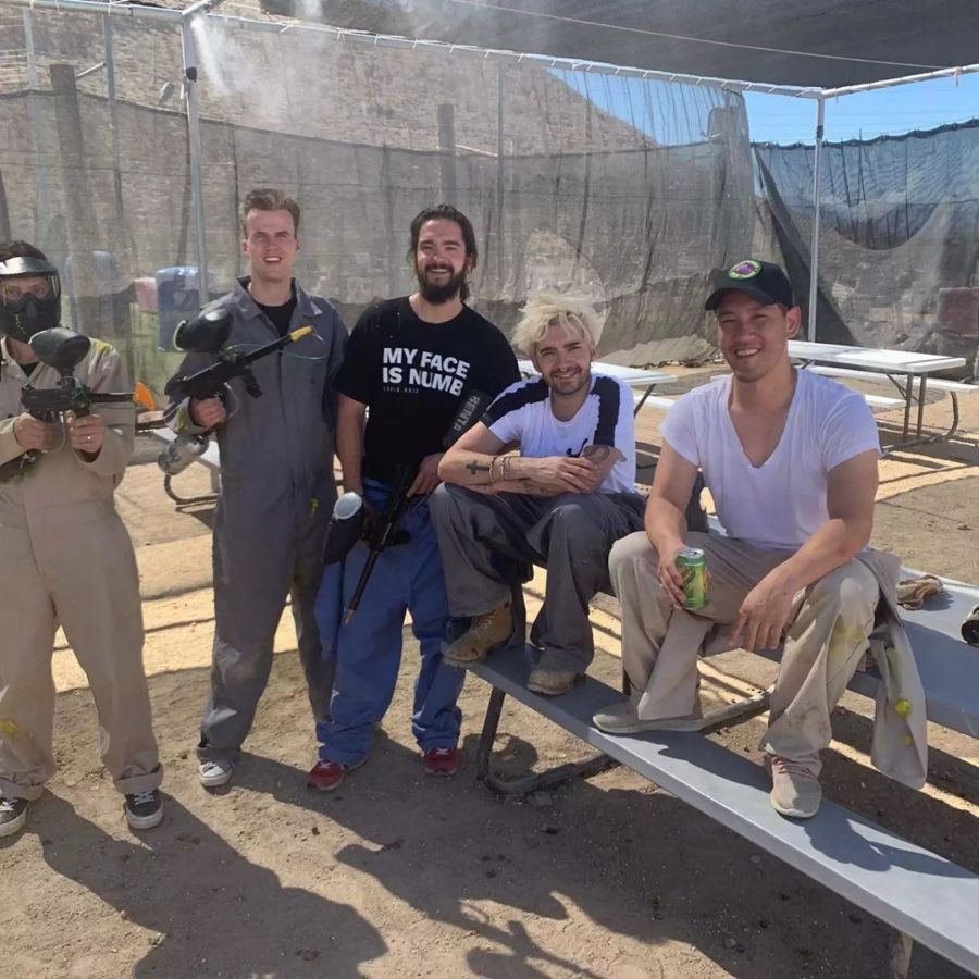 Die Truppe gönnte sich in Vegas eine Runde Paintball.